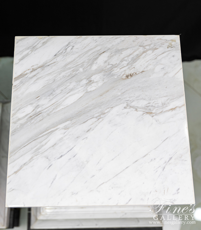 Marble Bases  - Polished Volokas Marble Base Pair - MBS-217